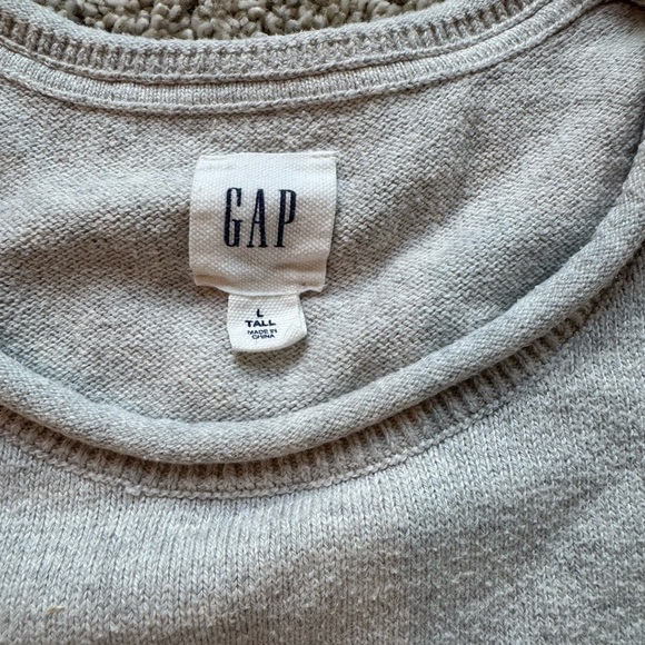 Men's GAP Gray Crewneck Sweater Soft Knit Pullover solid size large tall - Picture 5 of 7